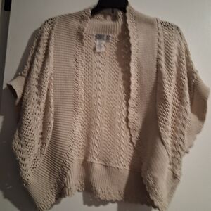 Robbie Bee Cream Knit Shrug